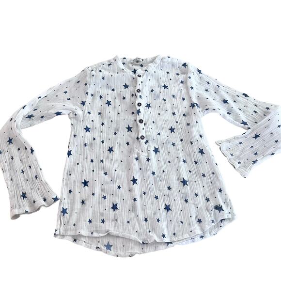 Louis Louise boys muslin star print button shirt size 10 - Picture 1 of 7